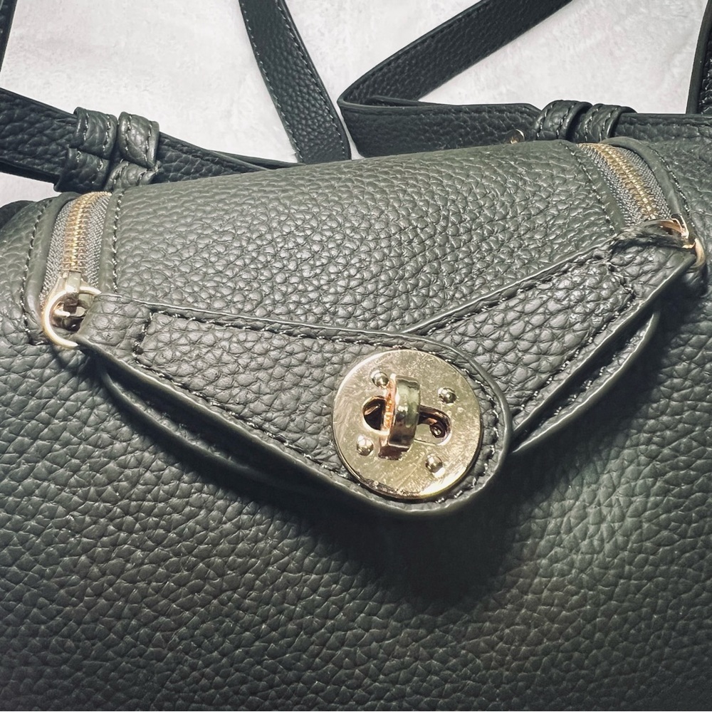 WOMEN Leather Handbag Lady Satchel Top Handle Shoulder Crossbody Bag Green - Picture 3 of 12